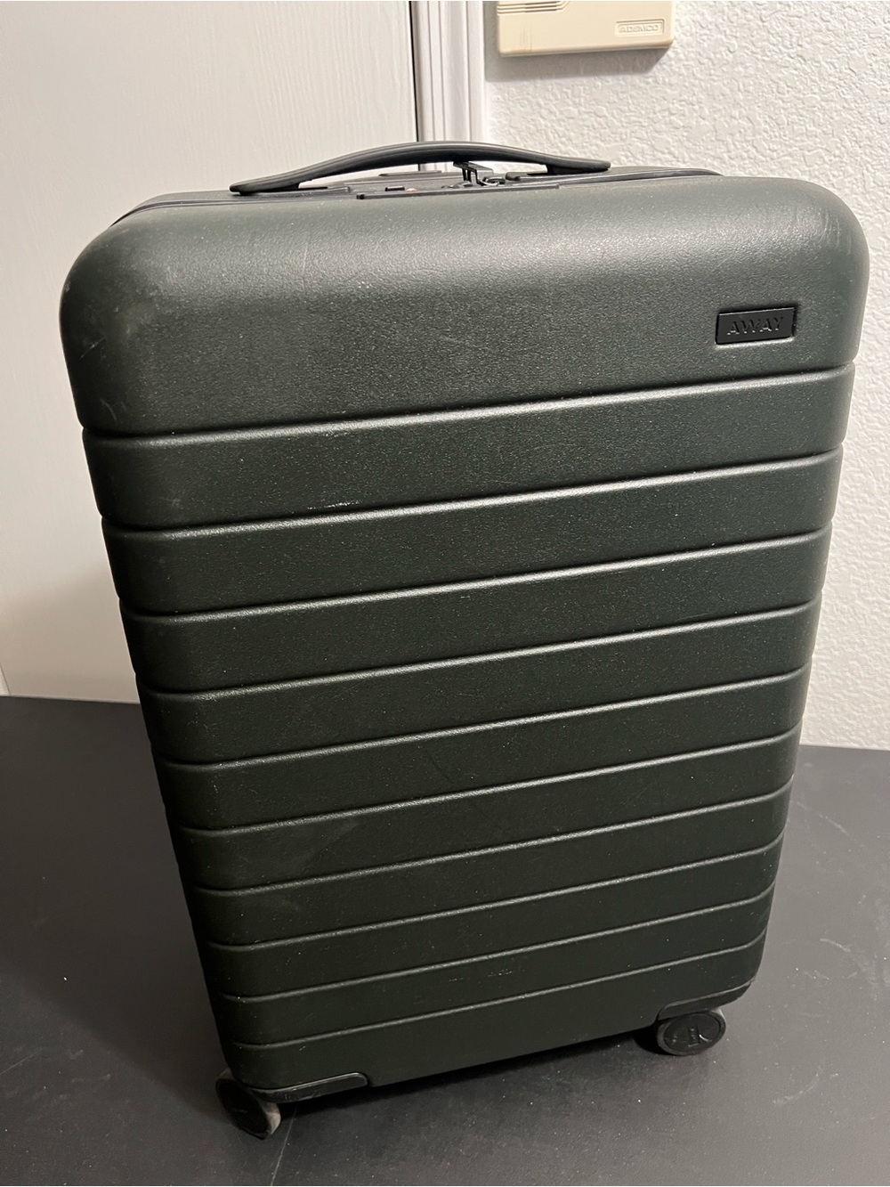 Away Hardshell Carry-On in Forest Green/Olive Green 22x14x9